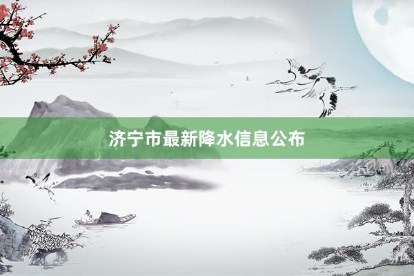 济宁市最新降水信息公布