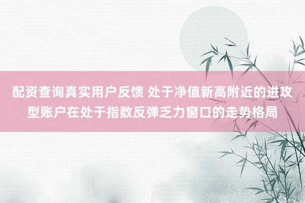 配资查询真实用户反馈 处于净值新高附近的进攻型账户在处于指数反弹乏力窗口的走势格局